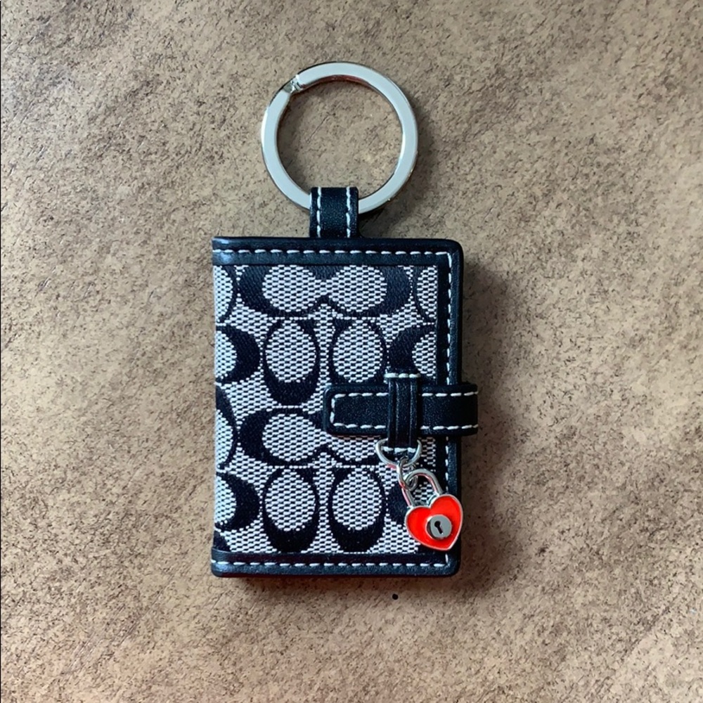 Coach locket picture keychain
